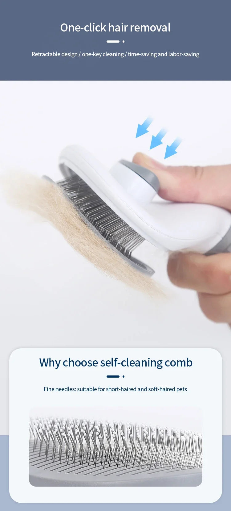 Pet Cat Hair Brush Dog Comb